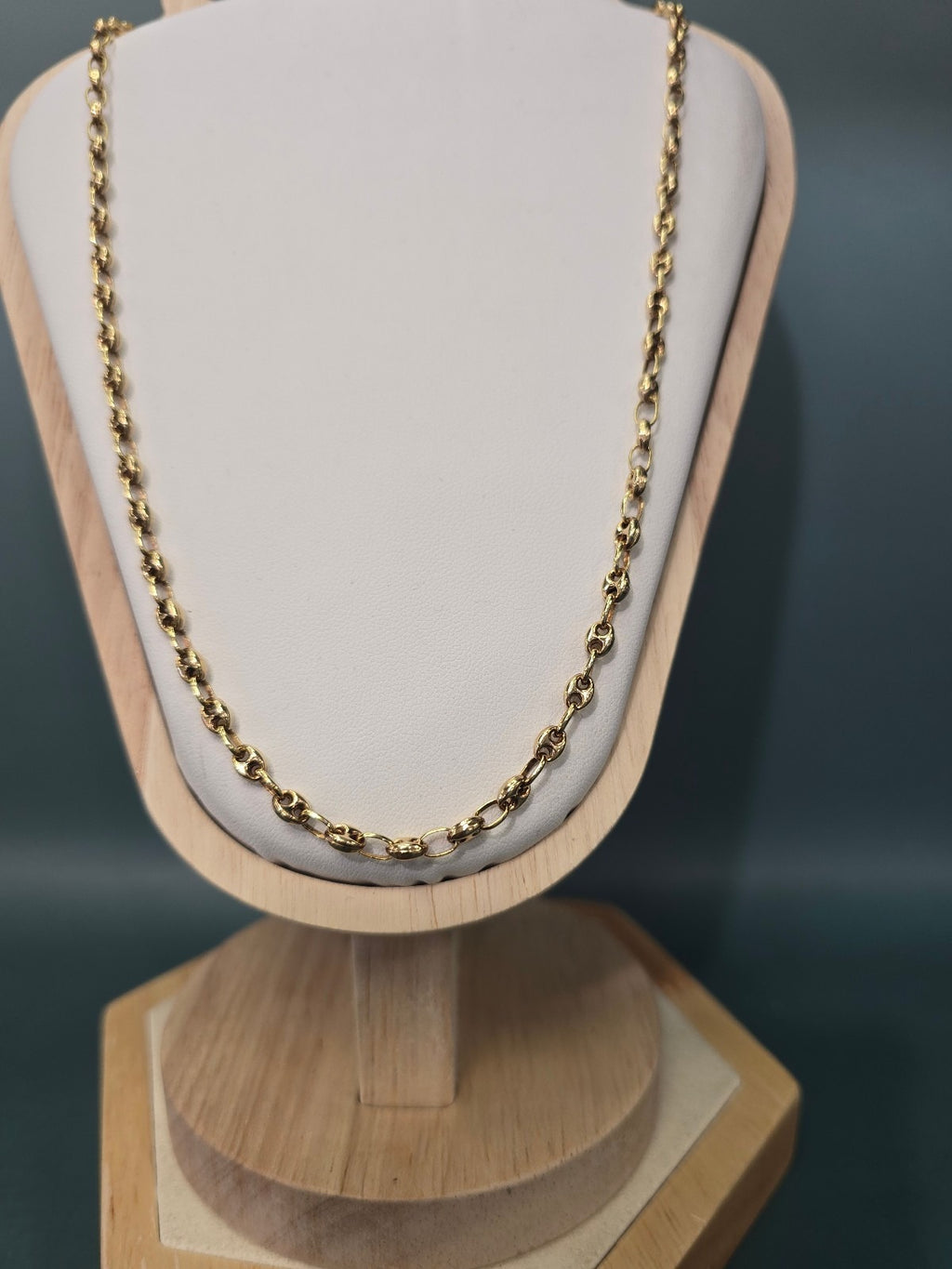 Chaine grains de café or jaune 750/1000 ( 18 carats )