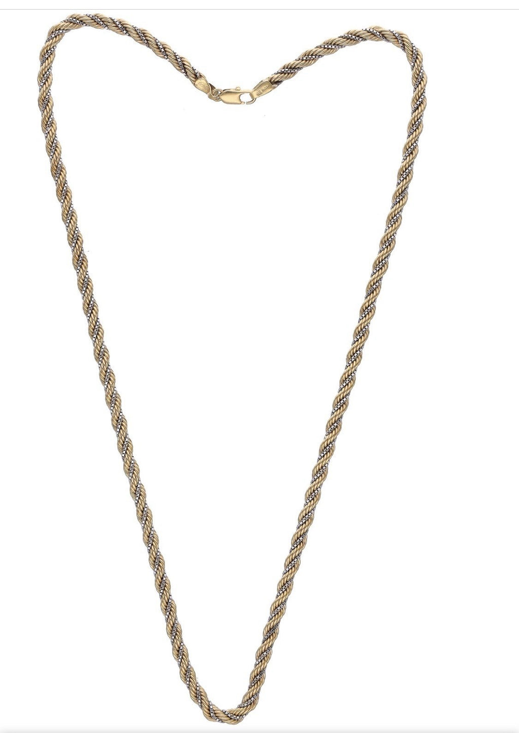 COLLIER BICOLORE OR 18 CARATS - 15,7 GR - 49 CM