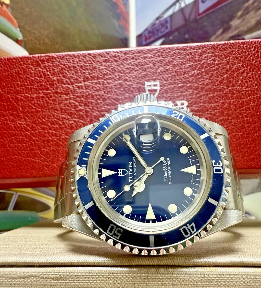 Tudor Submariner 79090 bleu homme - vintage années 1990 - 40 mm - boîte Tudor + papiers