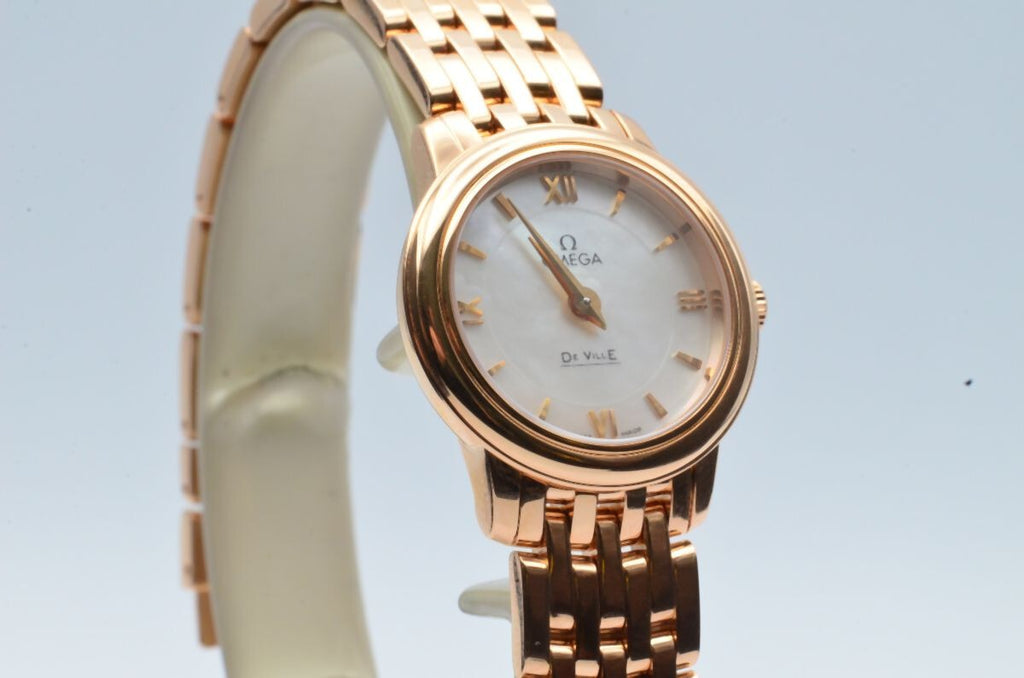 OMEGA DE VILLE PRESTIGE QUARTZ FEMME VINTAGE RARE 27MM 18K OR 424.50.27