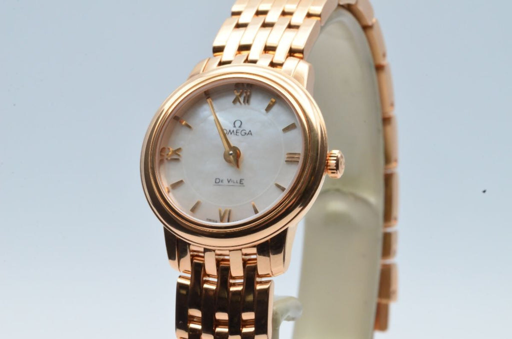 OMEGA DE VILLE PRESTIGE QUARTZ FEMME VINTAGE RARE 27MM 18K OR 424.50.27