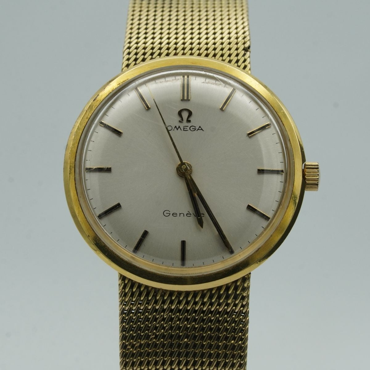 OMEGA Geneve Remontage Manuel Montre Hommes 35MM 14K 585 or Jaune OM388 66 Gr