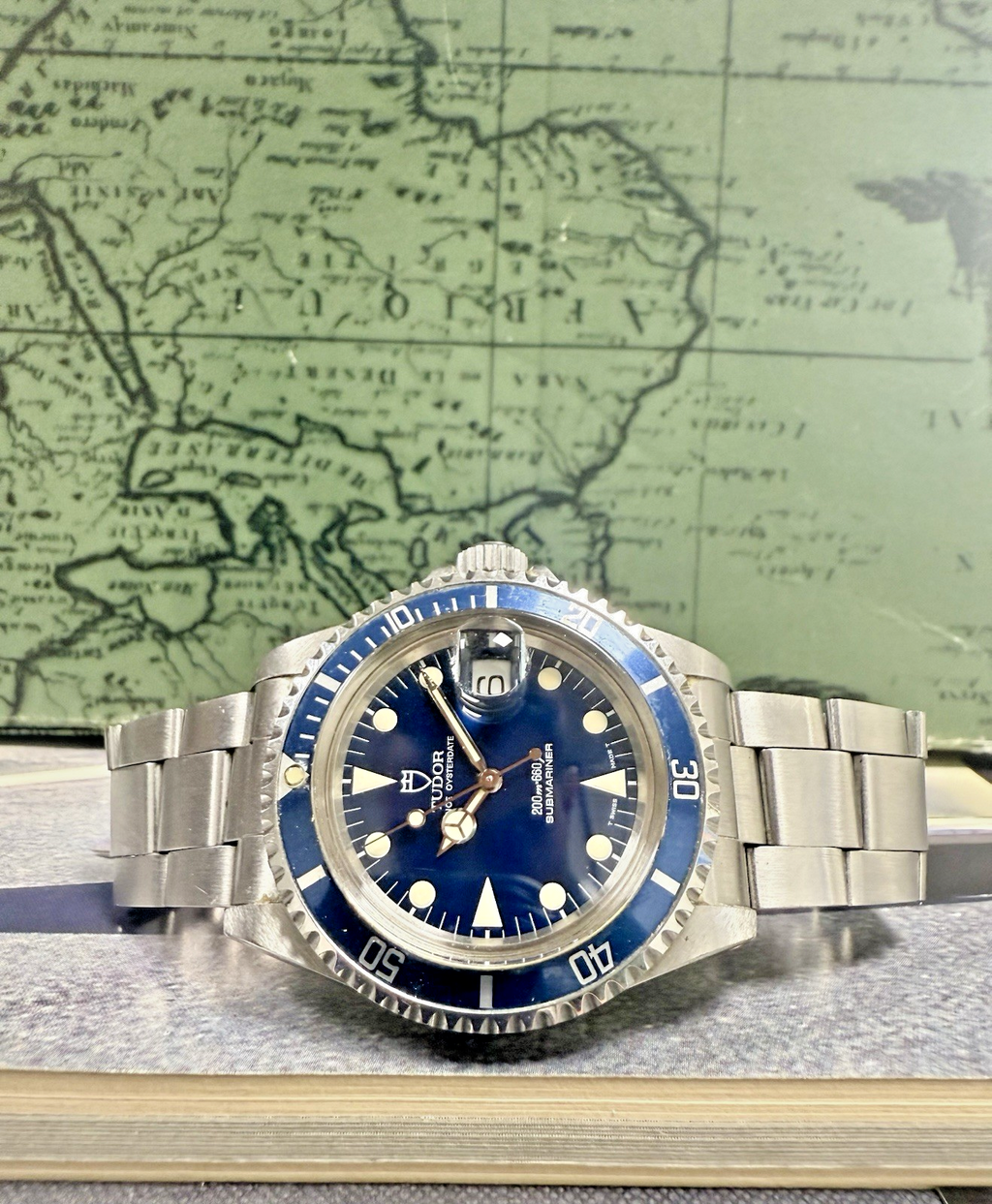Tudor Submariner 79090 bleu homme - vintage années 1990 - 40 mm - boîte Tudor + papiers