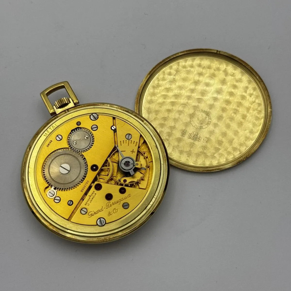 Montre De Poche Girard Perregaux 39Mm 18K 750 Or Top Remontage Manuel